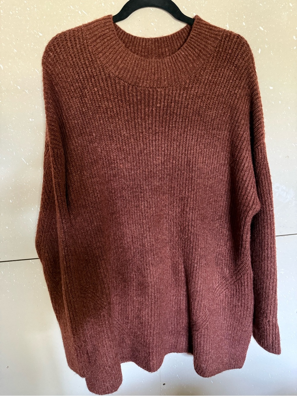 Old Navy Ribbed Crewneck Sweater in Burnt Copper